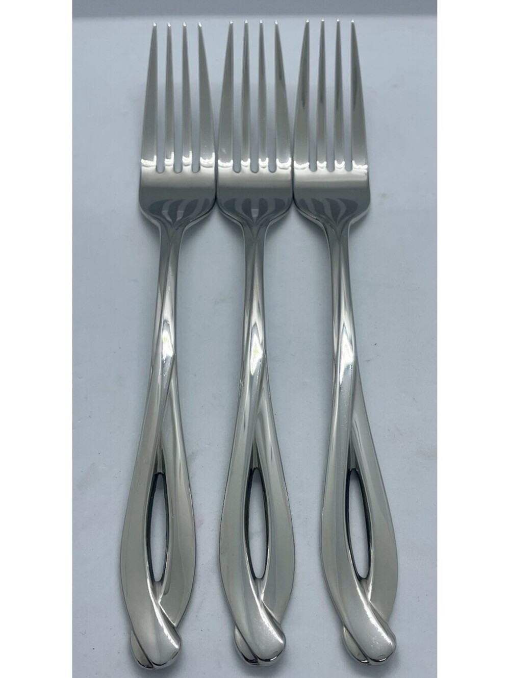 (3) Lenox DEBUT 18/8 Stainless Japan Kirk Stieff Collection Dinner Fork Lot ~8β